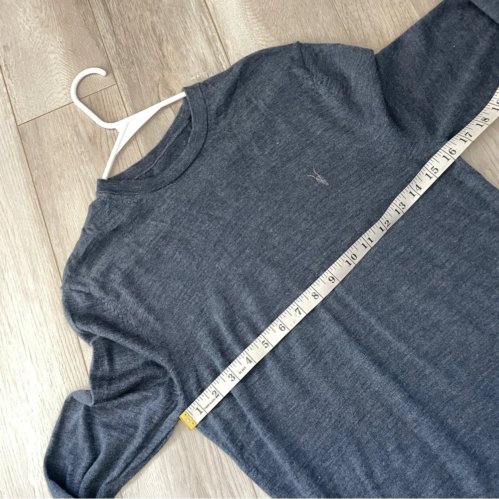 Allsaints Merino Sweater wool mode crewneck mens Blue (small) light minimalist